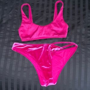 Bright magenta pink swimsuit